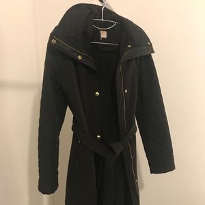 MICHAEL Michael Kors Black Raincoat Size Small